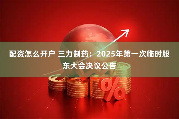 配资怎么开户 三力制药：2025年第一次临时股东大会决议公告
